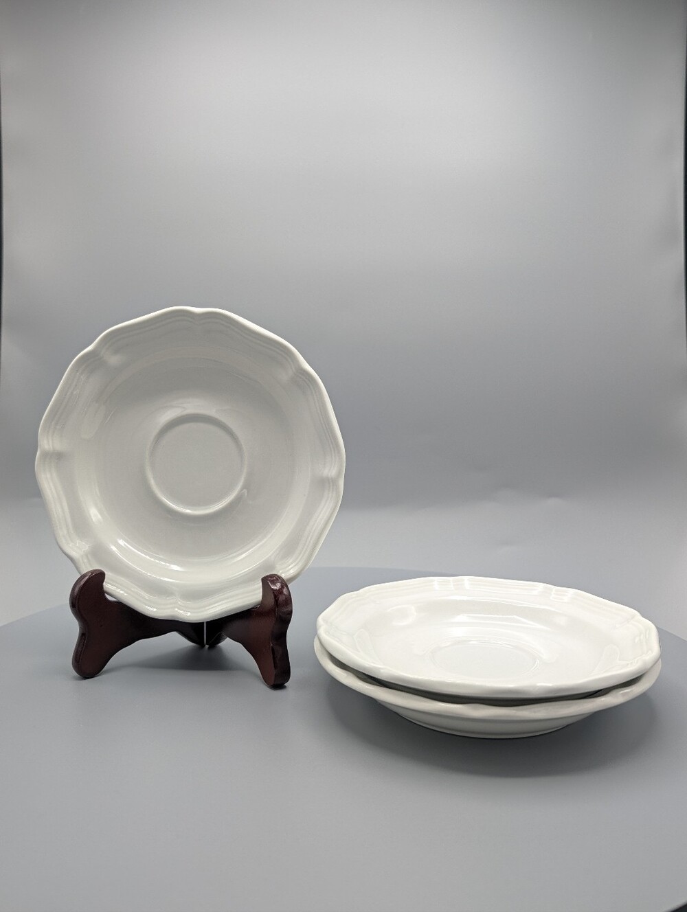 Vintage Mikasa French Countryside Teacup Saucer Plates - Set of 3